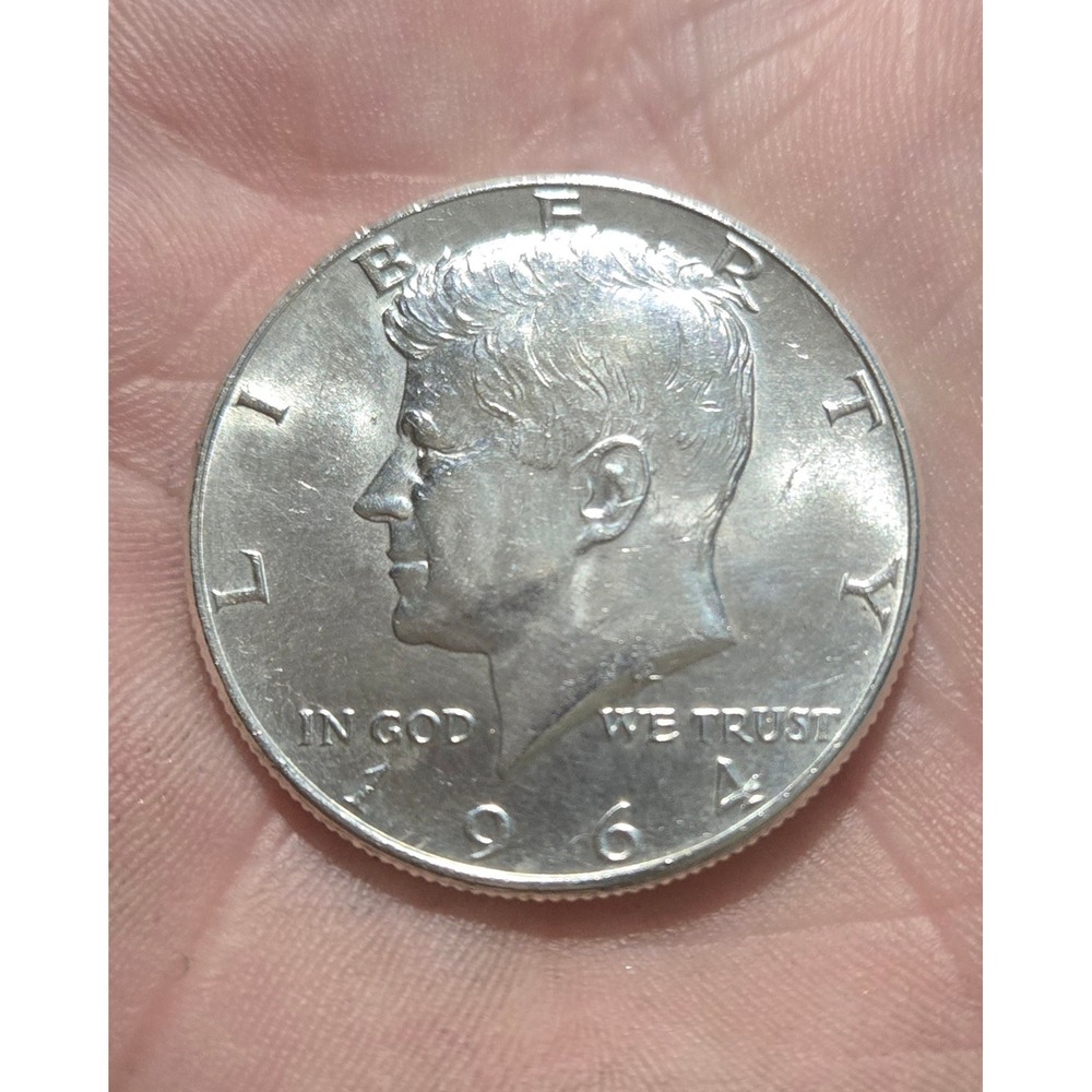 1964 Kennedy Half Dollar 90% Silver US Mint Coin Philadelphia No Mint Mark